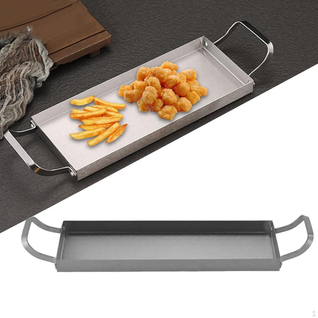 Rectangular Platters Baking Pan Breading Tray Stainless Steel Sheet for Desserts Home