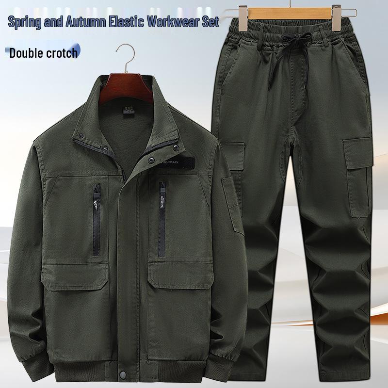 Unisex Camouflage Workwear Set: Durable, Heat-Resistant Cotton Thread for Outdoor, Welding, and Electrician Tasks