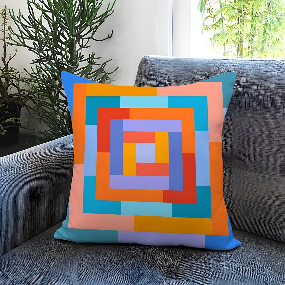 Artistic Background Patterns Cushion Cover Comfortable Reversible Pillow Cover Ideal for Car Sofa Bedroom Beyond