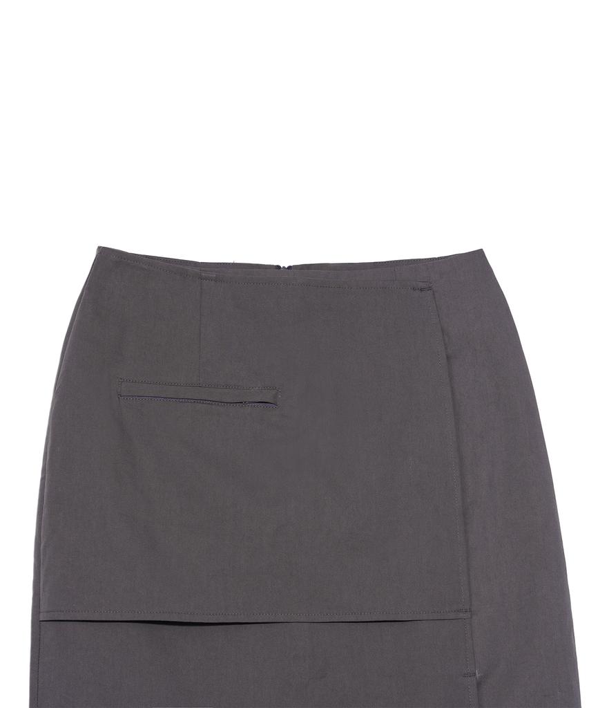 Hardcore Happiness Classic Pocket Maxi Cut-Out Skirt_Charcoal