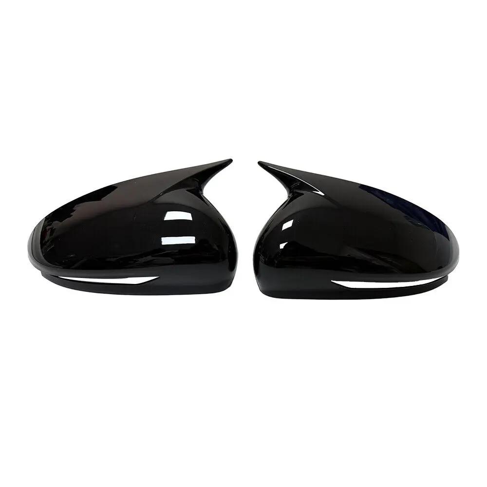 

For Genesis G70 2017 2018 Car Rearview Side Mirror Cover Wing Cap Exterior Door Trim Adhesive Sticker Gloss Black