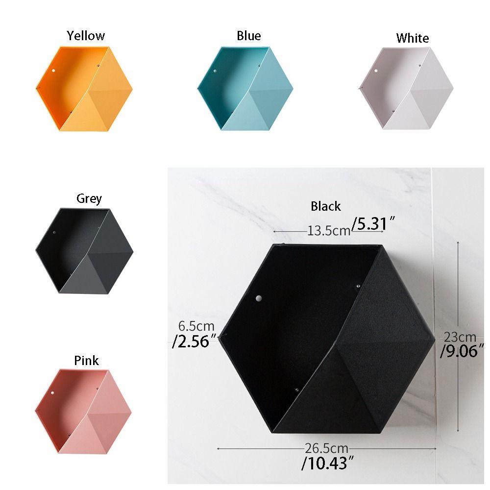 Modern Geometric Wall Stand Ins Style Hanging Storage Box  Mobile Phone Organizer