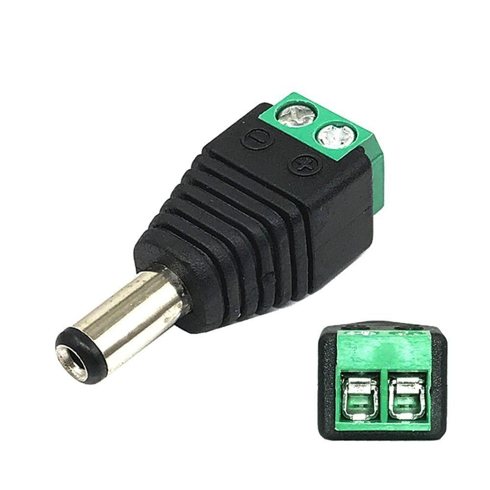10Pcs 12V DC Power Plug Adapter 2.1*5.5mm Male Female Socket Durable Plug Jack Connector