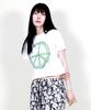Deumakeu Piece Graphic Crop Short Sleeve T-Shirt White