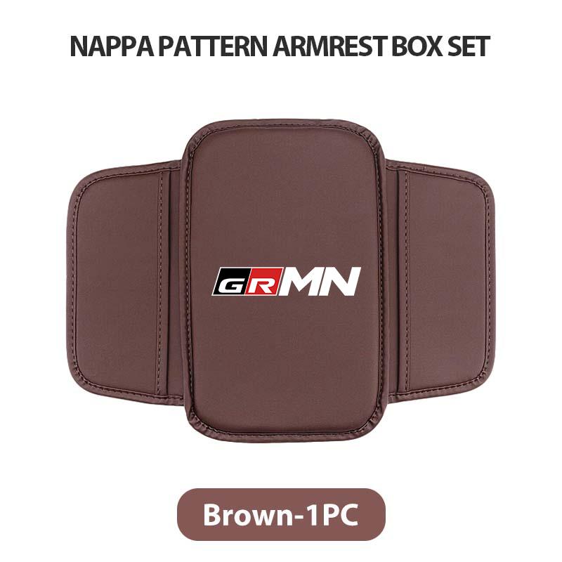 For Toyota Leather Car Armrest Box Cushion Side Storage Pocket Protector Cover GR Sport Crown RAV4 Yaris Land Cruiser Corolla