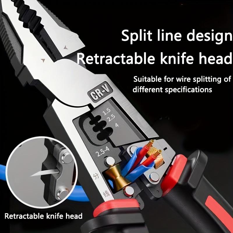 Multi Functional Wire Stripper Cutter Crimper Pliers for Cable Stripping Cutting Crimping Twisting
