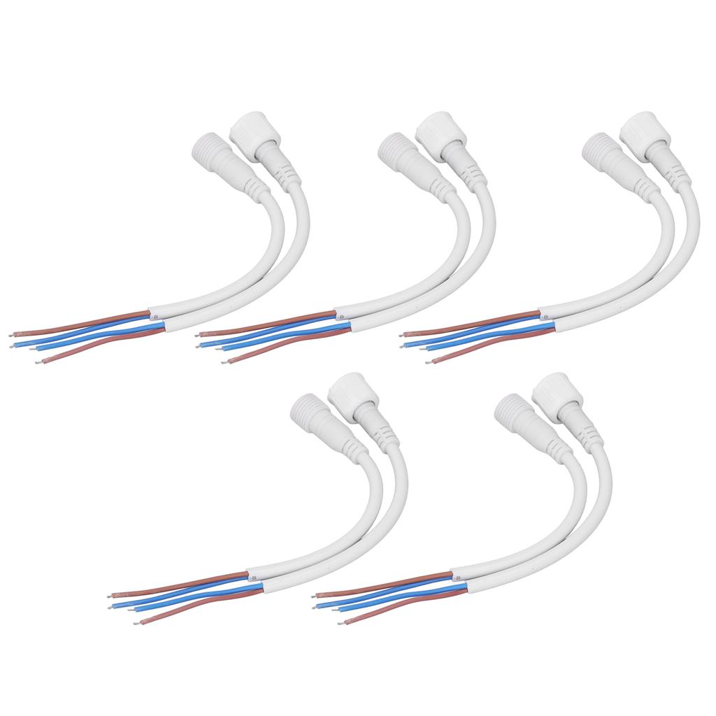 5 Sets 2 Pin Electrical Connector Waterproof Male and Female Plug Quick Connect Plug Cable Kit