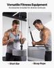 Pulley System, 1 PC LAT and Lift Pulley System, Gym Rack Pulleys Attachment with two Steel Cables, Short Bar, Dual Grip Handles, Cable Machine for