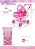 Children's Large Simulation Stroller Toy with Tray - Push Doll Stroller for Girls