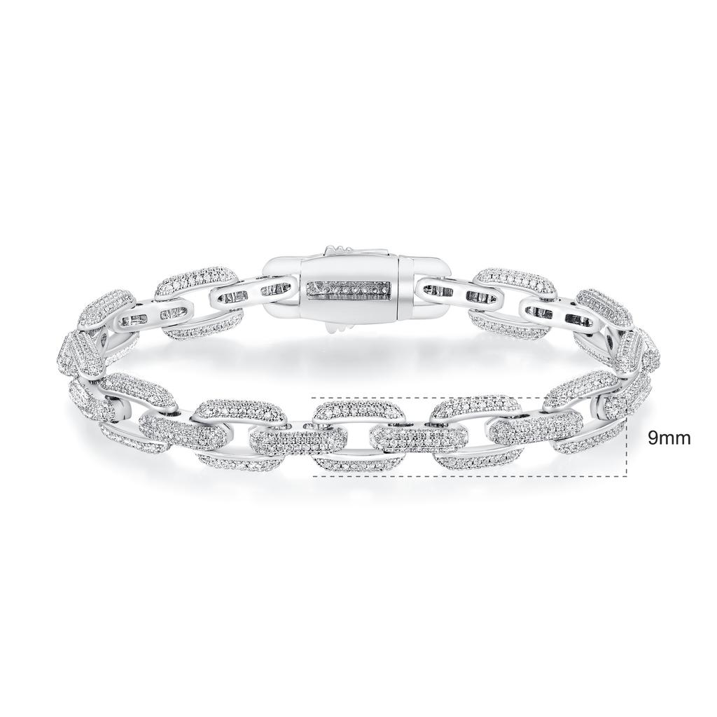 A New Spring Buckle Rhombus Zircon Bracelet Is Designed by Heavy Industry, Niche Hiphop Is Popular In Europe and the United States