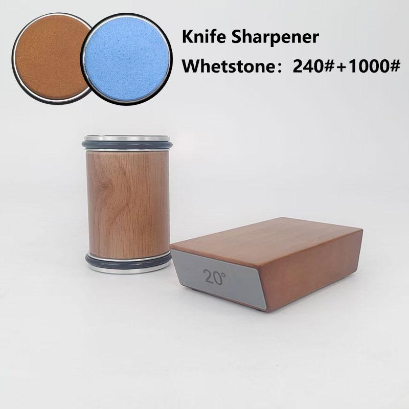 Válcová bruska na nože Oboustranný diamantový brusný kámen 15/20° Stupňový magnetický úhlový váleček pro ostření kuchyňských nožů