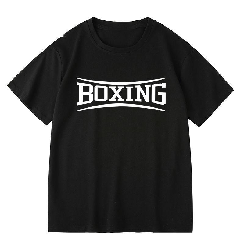 2026 FrühlingSommer Heißer Verkauf Neu Boxen Element Gedruckt Paar Kurzarm Lässig Locker Rundhals Baumwolle T-Shirt Oberteil