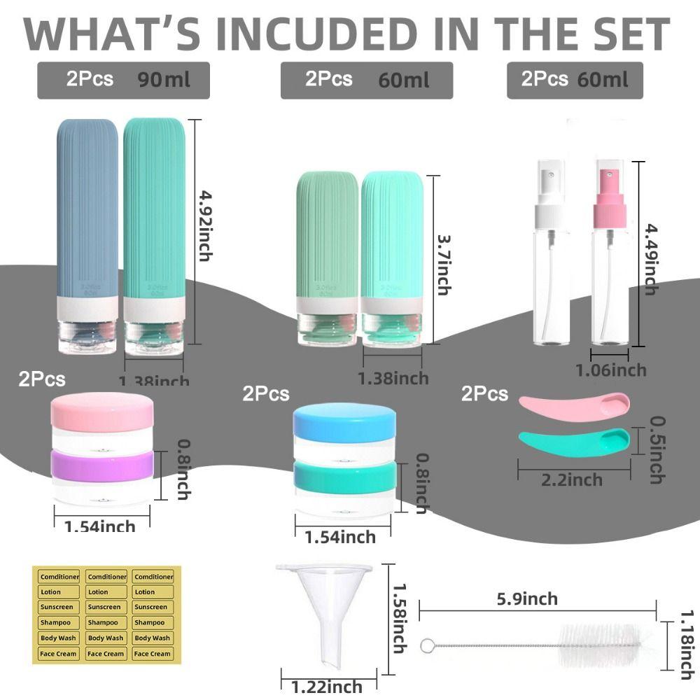 Leak-Proof Travel Bottle Set Soft Portable Lotion Container  Sub-bottling Tool