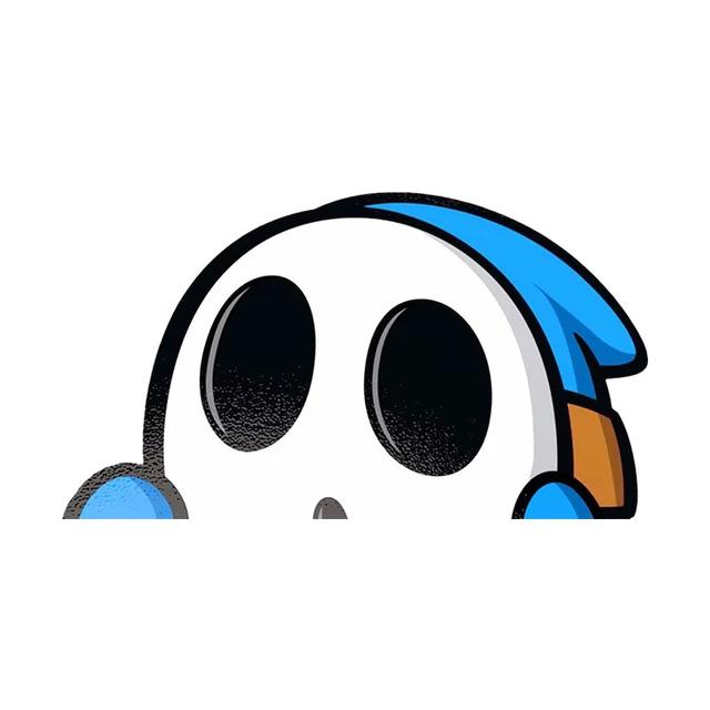 

Мультяшна наклейка Shy Guy Peek на машині Вінілова наклейка Водонепроникна прикраса Автомобільні наклейки G-15cm-Longest Side