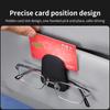 Car Sun Visor Eyeglass Hanger Clip Universal Leather Glasses Ticket Card Holder Sunglasses Storage Clip Multi-Function Accessory