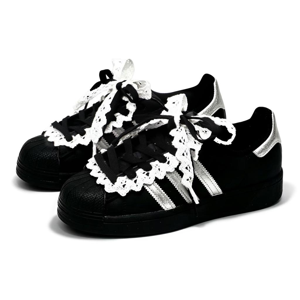 adidas Originals Superstar 2 Skateboard Shoes Unisex Low Top Black/Silver JH9977(Team52-4.0S-BOX)