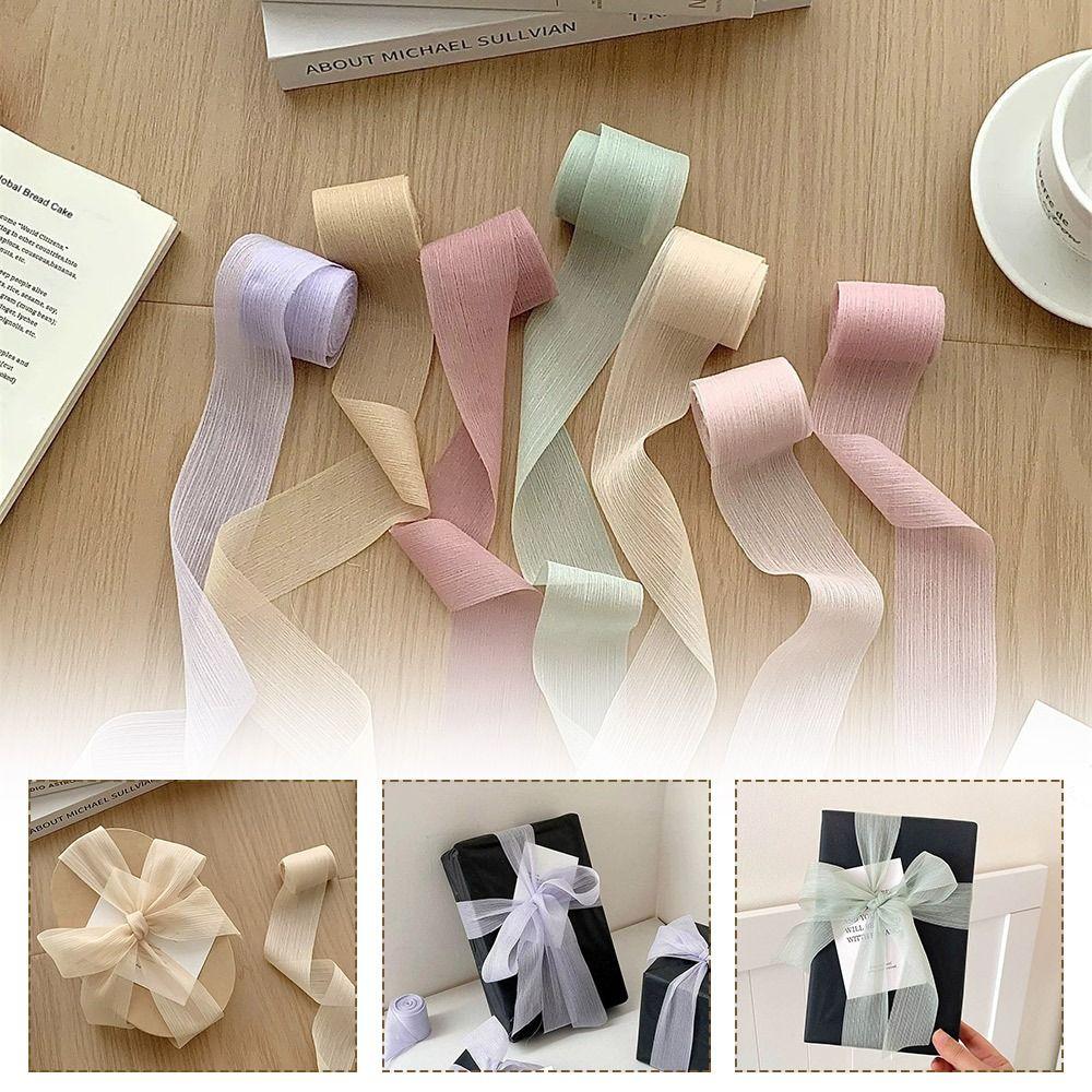 4cm Panglici din Fir pentru Înfășurat Cadouri, Buchete, Material de Ambalare Cadouri, Panglică Creativă din Șifon