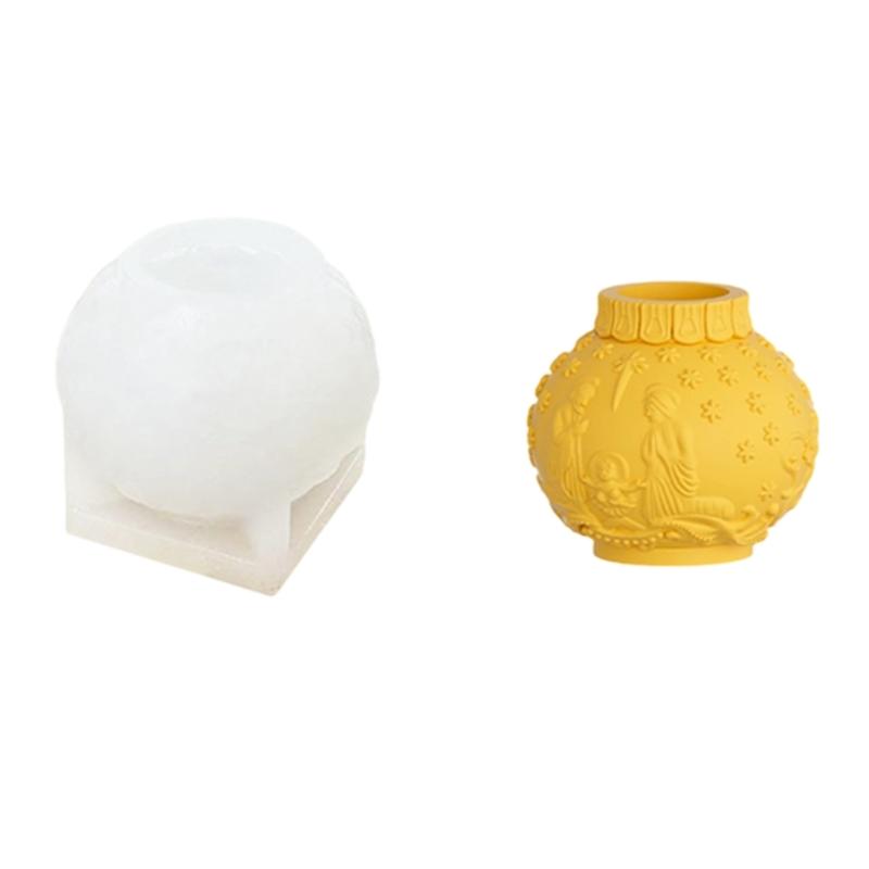 Lantern Resins Molds with Rounded Globe Molds and Integrated Silicone Construction for Decorative Casting Projects