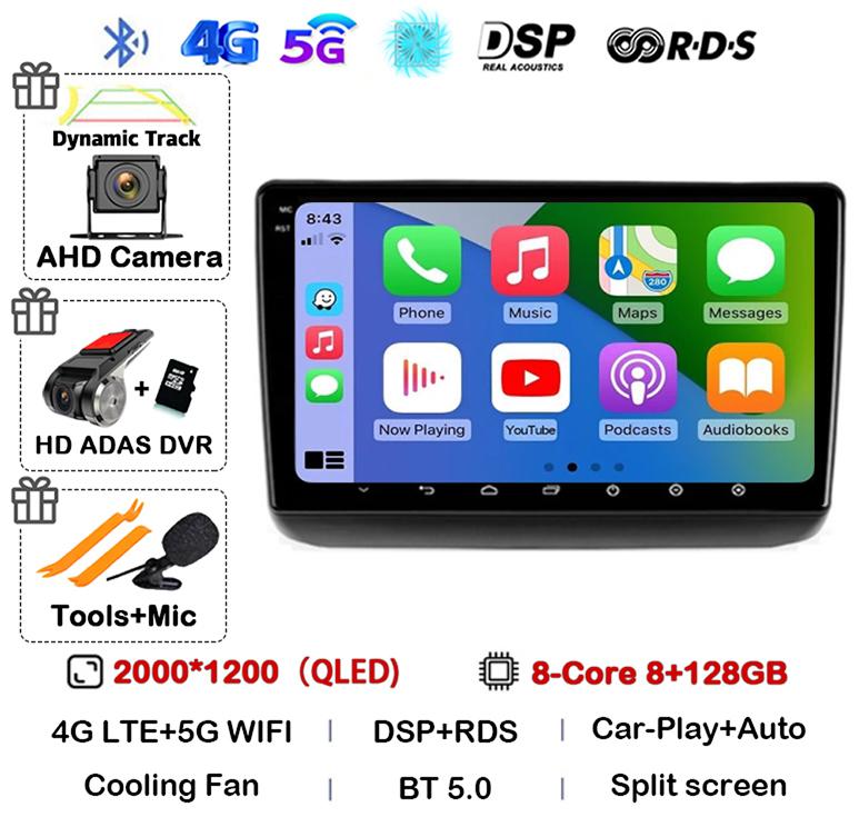 Android 14 Auto Carplay WIFI+4G For Jeep Grand Cherokee WK2 2013 - 2020 Car Radio GPS Navigation Multimedia Video Player Stereo