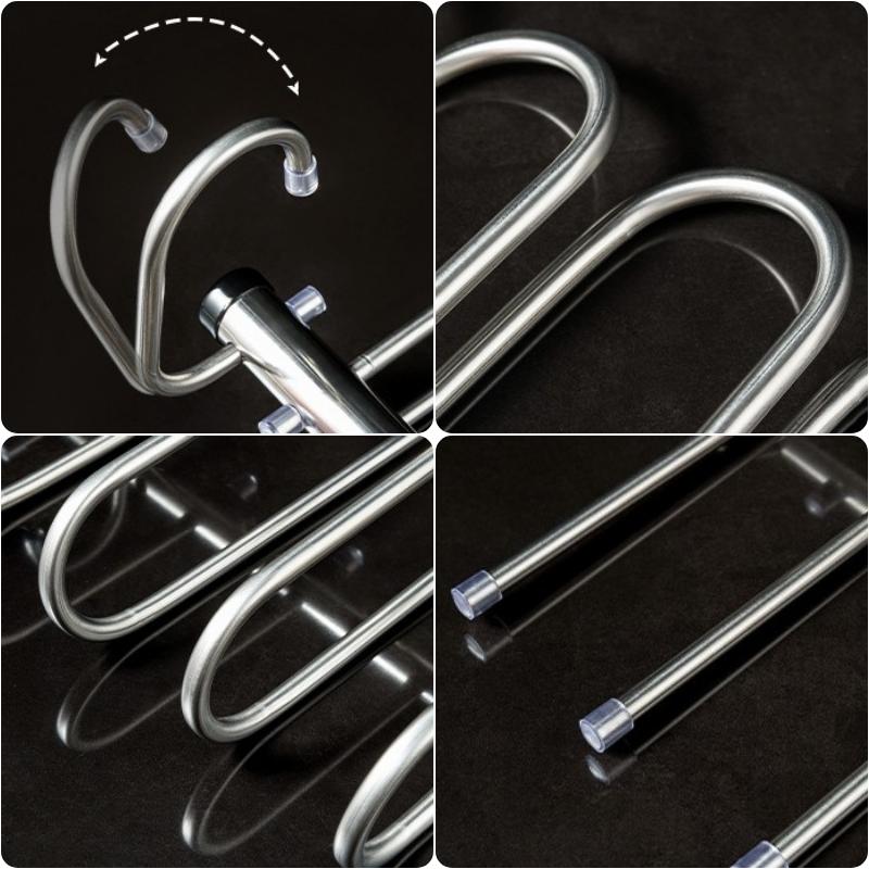 Umerase Magice Pliabile 5/9 straturi Oțel Inoxidabil Economisire Spațiu Organizator Raft Haine Pentru Dulap Pantaloni Blugi Eșarfă