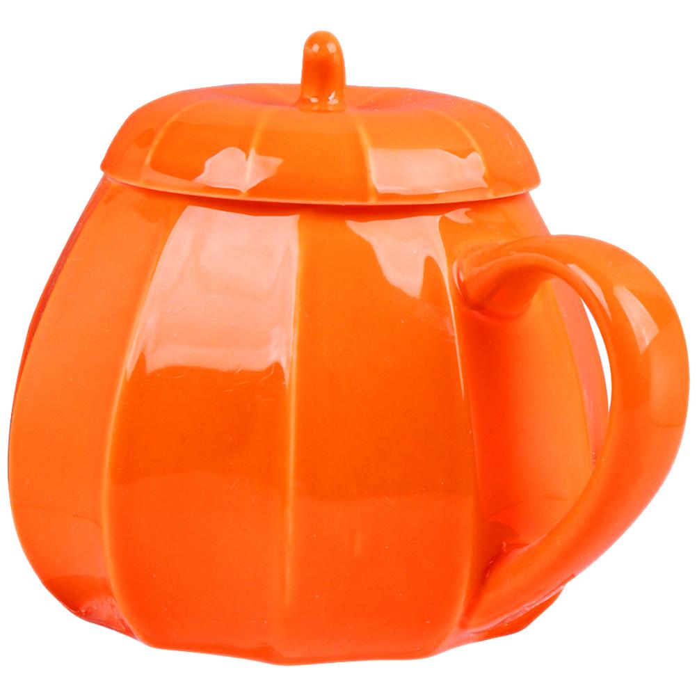 Ceramic Pumpkin Mug Halloween Festival Drinkware Home Kitchen Coffee Shop Bar Decor Functional Microwave Safe Drinking Cup