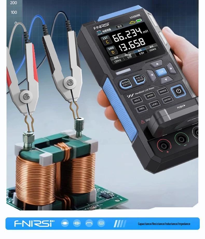 FNIRSI LC1020E Handheld Digital LCR Smart Multimeter for Resistance, Inductance, and Capacitance Testing