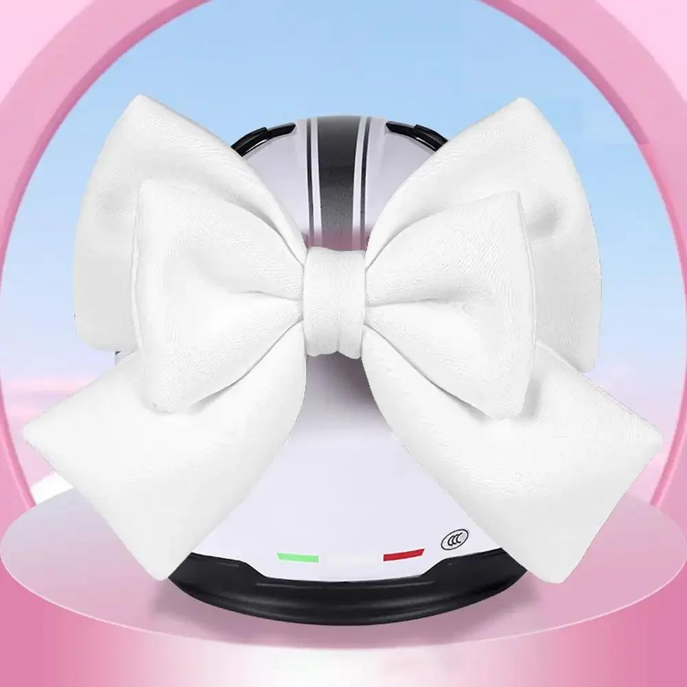 Cute Bowknot Electric Vehicle Decoration Helmet Bow Cloth Satin Ribbon Bow Helmet Decoration Girl Motorcycle Helmet Accessories