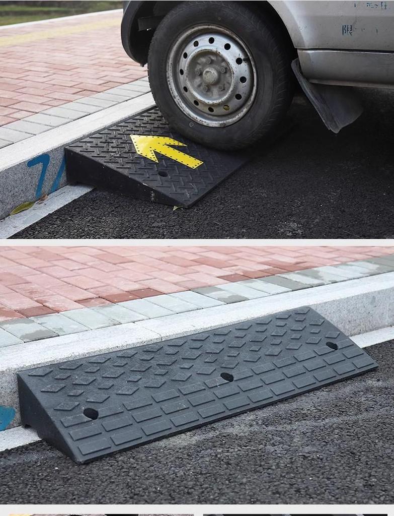 Heavy-Duty Rubber/Plastic Curb Ramp & Speed Bump Pad