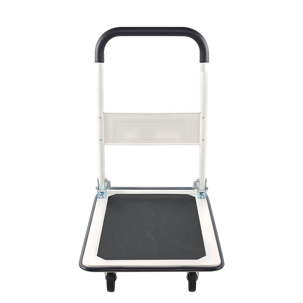 Foldable Push Cart Dolly, 149.69 Kg Capacity, Folding Platform Truck with Swivel Wheels, Moving Platform Hand Truck Flatbed Cart, Space Saving Push