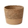 Straw Weaving Flower Plant Basket Grass Planter Indoor Outdoor Garden Pot