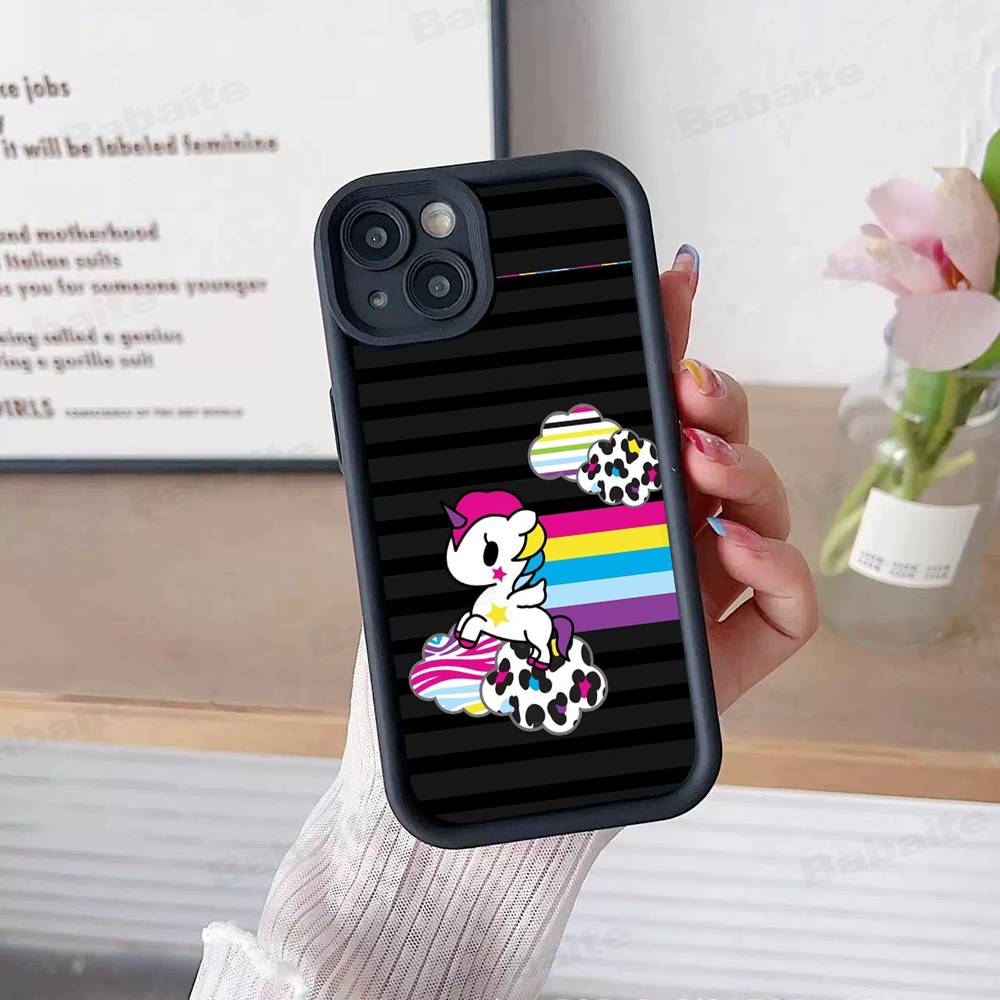 Japan Tokidoki For IPhone 17 Pro Max 16 15 14 13 12 11 Plus Black Soft Phone Cover