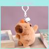 Porta-Chaves Adorável de Pelúcia Capivara Decoração de Mochila Cauda Abanando Porco d'Água