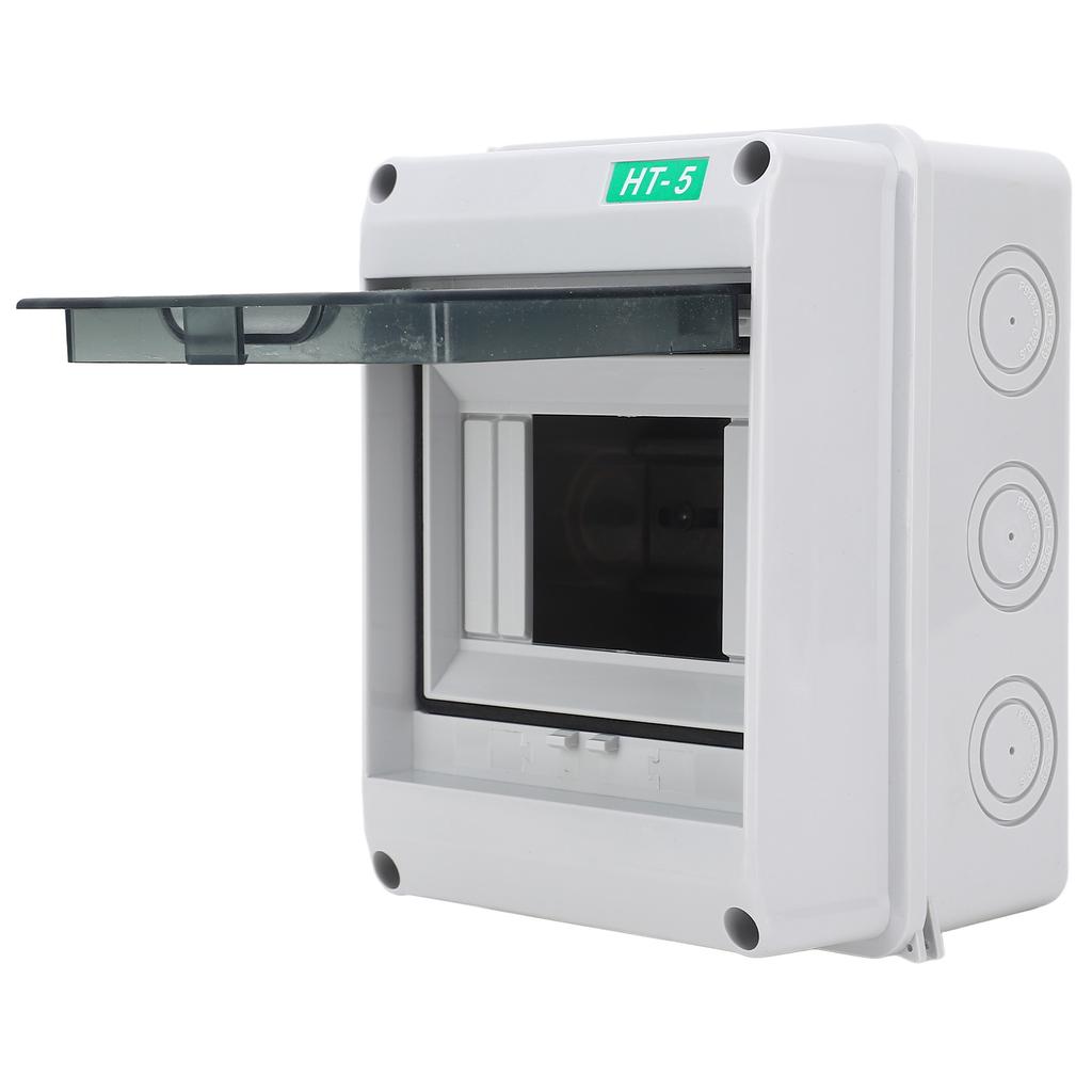 Circuit Breaker Box PC IP65 Waterproof 5 Way Transparent Cover Distribution Protection Box for Indoor Outdoor Use