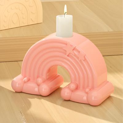 Rainbow Arch Silicone Mold DIY Heart Rainbow Cloud Candle Stick Cement Gypsum Casting Mold Epoxy Resin Home Decoration Supplies