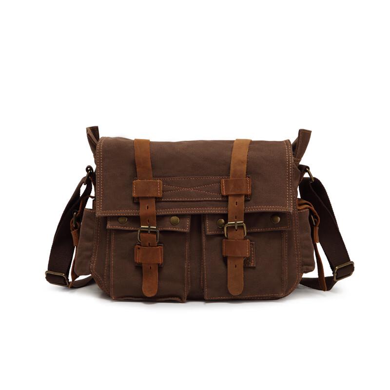 Мужская холщовая сумка через плечо