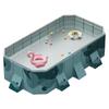 Blue No-Installation Inflatable-Free Family Swimming Pool for Outdoor Home Use - Ready for Immediate Use