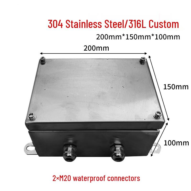 304 Stainless Steel Weatherproof Junction Box with UK Terminal, 316 Protection.