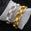 Chunky Chain Chain Bangle Geometric Hollow Hand Jewelry Fashion Statement Wristwear  Women Jewelry