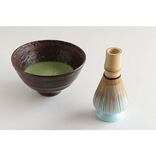 Tea Ceremony Utensils: Chasen, Chasen Stand, Straightener, Chasen Rest, Made In Japan, Blue, Ceramic
