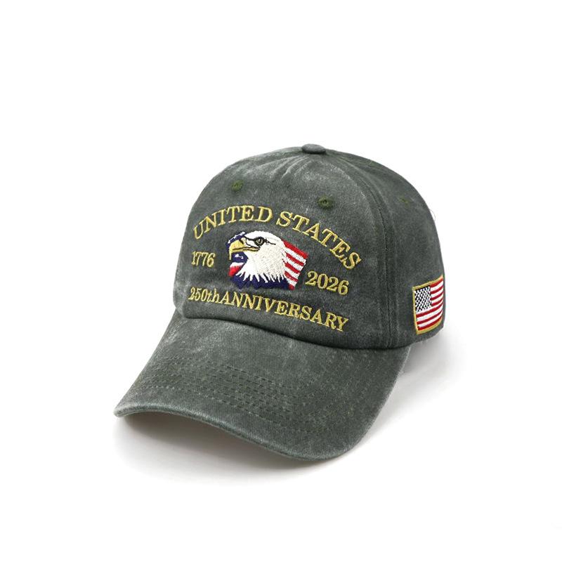 

Embroidered Cap Mid-Profile Eagle Cap Baseball Cap Vintage For Commemorative Events Outdoor Activities Patriotic Celebrations