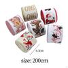 7 Pieces Christmas Wired Edge Ribbons Patterned Wrapping Ribbon 2M Comfortable To Touch