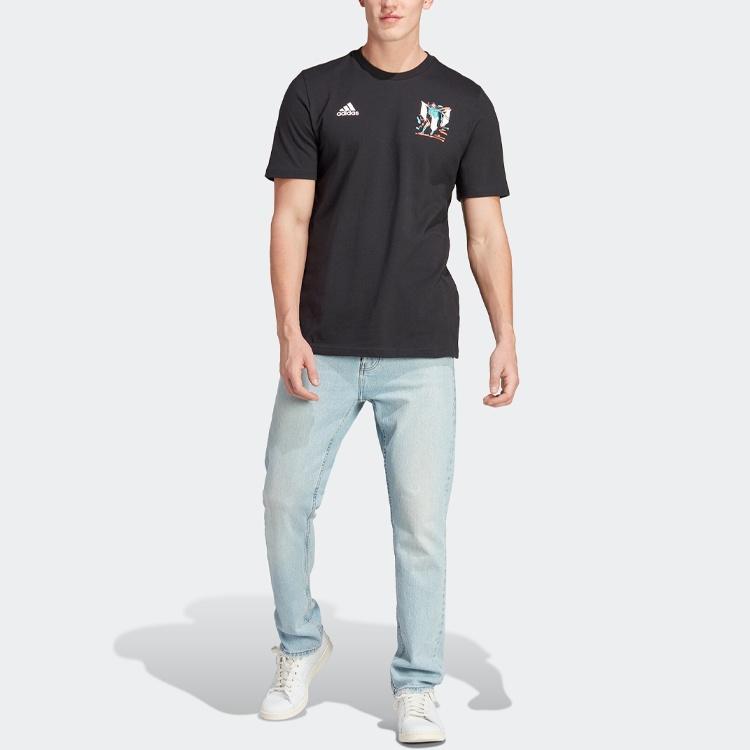 adidas Messi Football Icon Graphic Tee 'Black' Men's HT5182