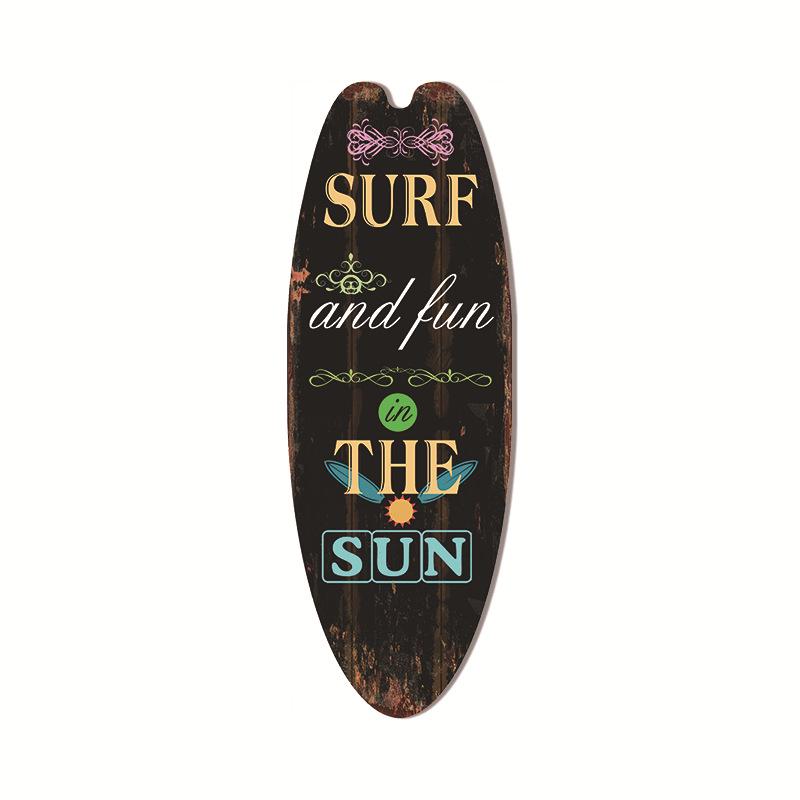 Hawaiian Surfboard Pendant Beach Wall Decoration Sign