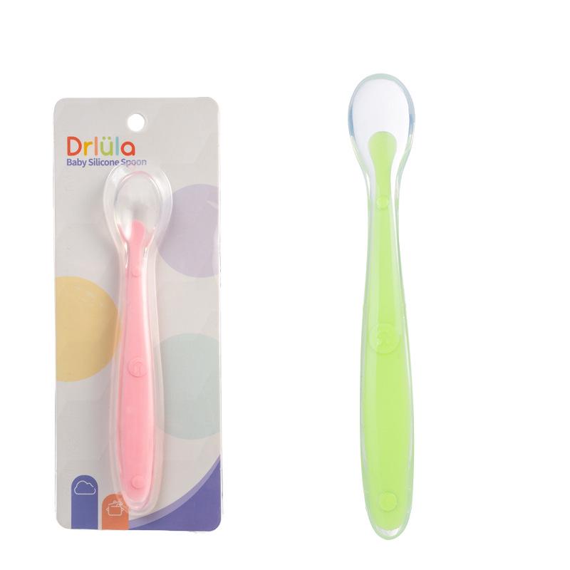 Pa Babette Silicone Baby Spoon - Soft, All-Silicone Feeding Tableware for Children