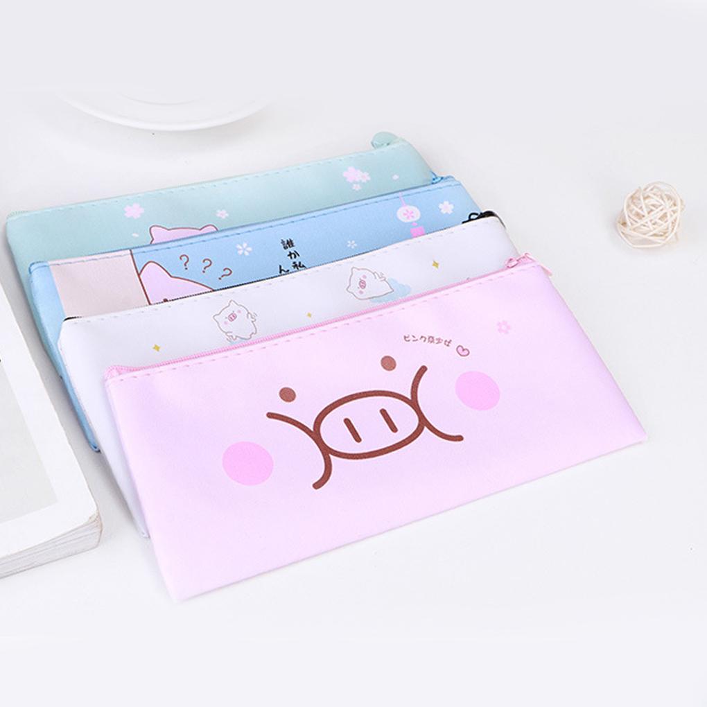Cartoon Potloodtas Etui Pouch Houder Ritssluiting Student Opbergtassen Schrijfwaren Organizer Schoolkantoorartikelen