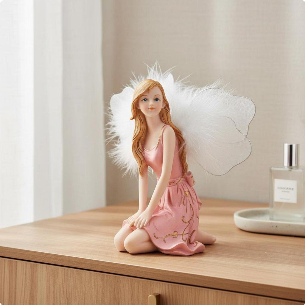 European FairyThemed Floral Nymph Figurine Elegant Design Heavenly Maiden Statue for Girls, Women,