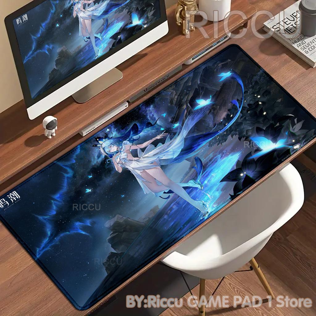 HD Anime Girls Gamer Wuthering Waves The Shorekeeper XXL Large Mouse Pad Non-slip Keyboard Desk Mat Mouse pad PC Accessories Mat