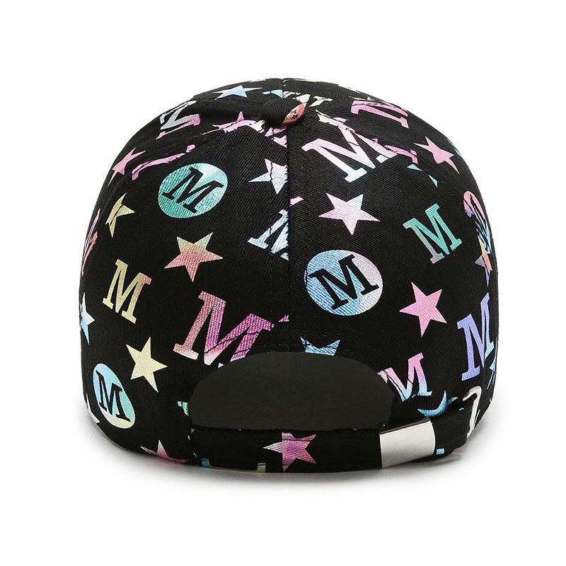 Hat Female Letter M Colorful Duck Tongue Hat Versatile Couple Baseball Hat Sunscreen Hat