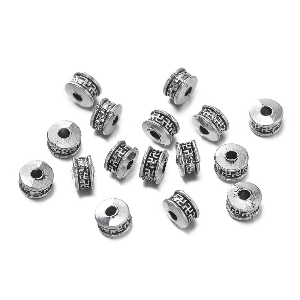 50pcs Flat Bead Spacer Handmade DIY Beaded Spacer Accessories