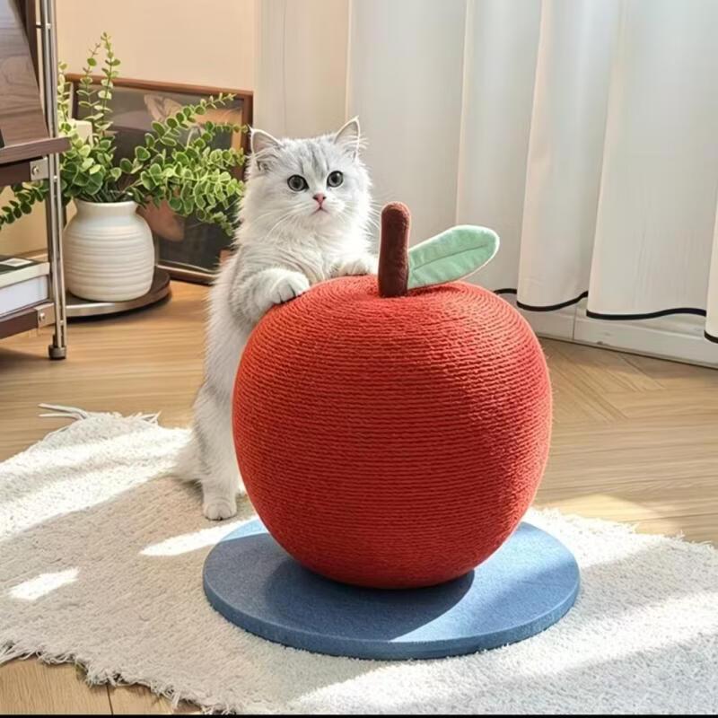 VZZS Apple-Shaped Cat Scratcher Post
